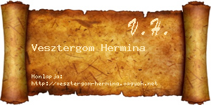 Vesztergom Hermina névjegykártya